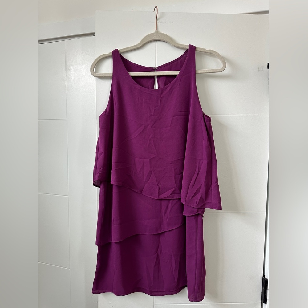 Elegant Purple Layered Dress
